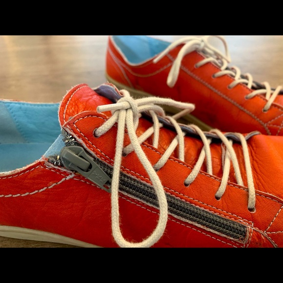 CLOUD Red Leather sneaker size 40 - Picture 3 of 4